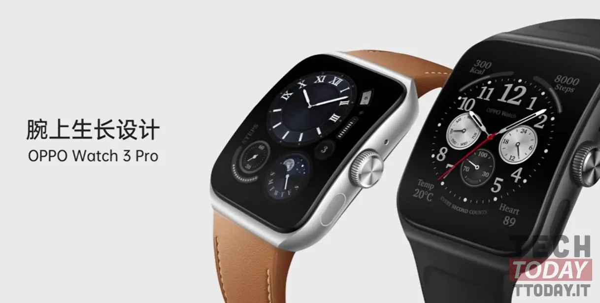 OPPO Watch 3 e 3 Pro ufficiali: il primo smartwatch con schermo